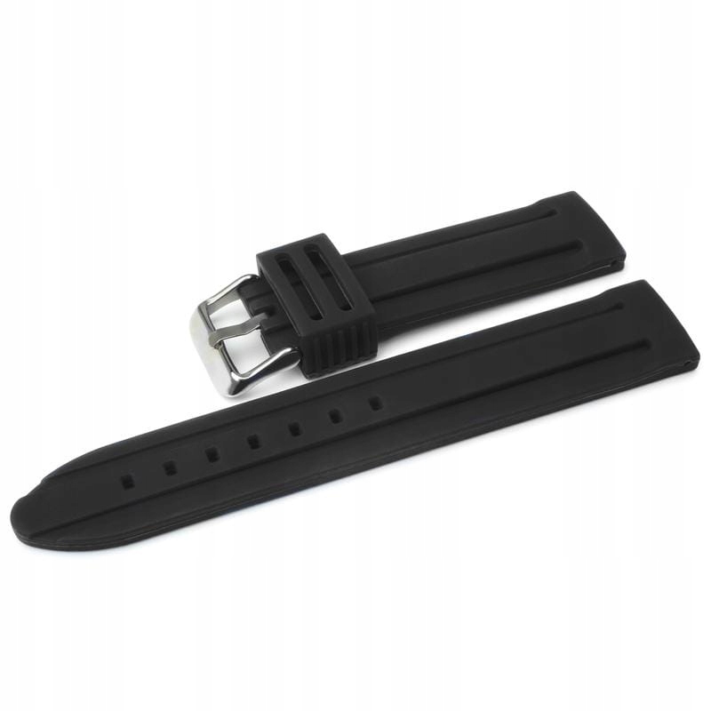 

Pasek silikonowy do zegarka - Z05 – 24mm – czarny
