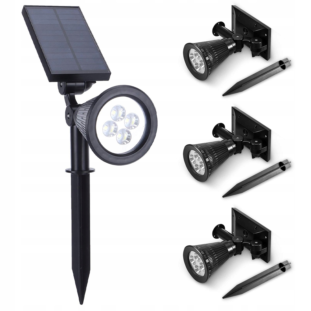 4x Led zahradní reflektor zapichovací Solární špíz Solární Lampa