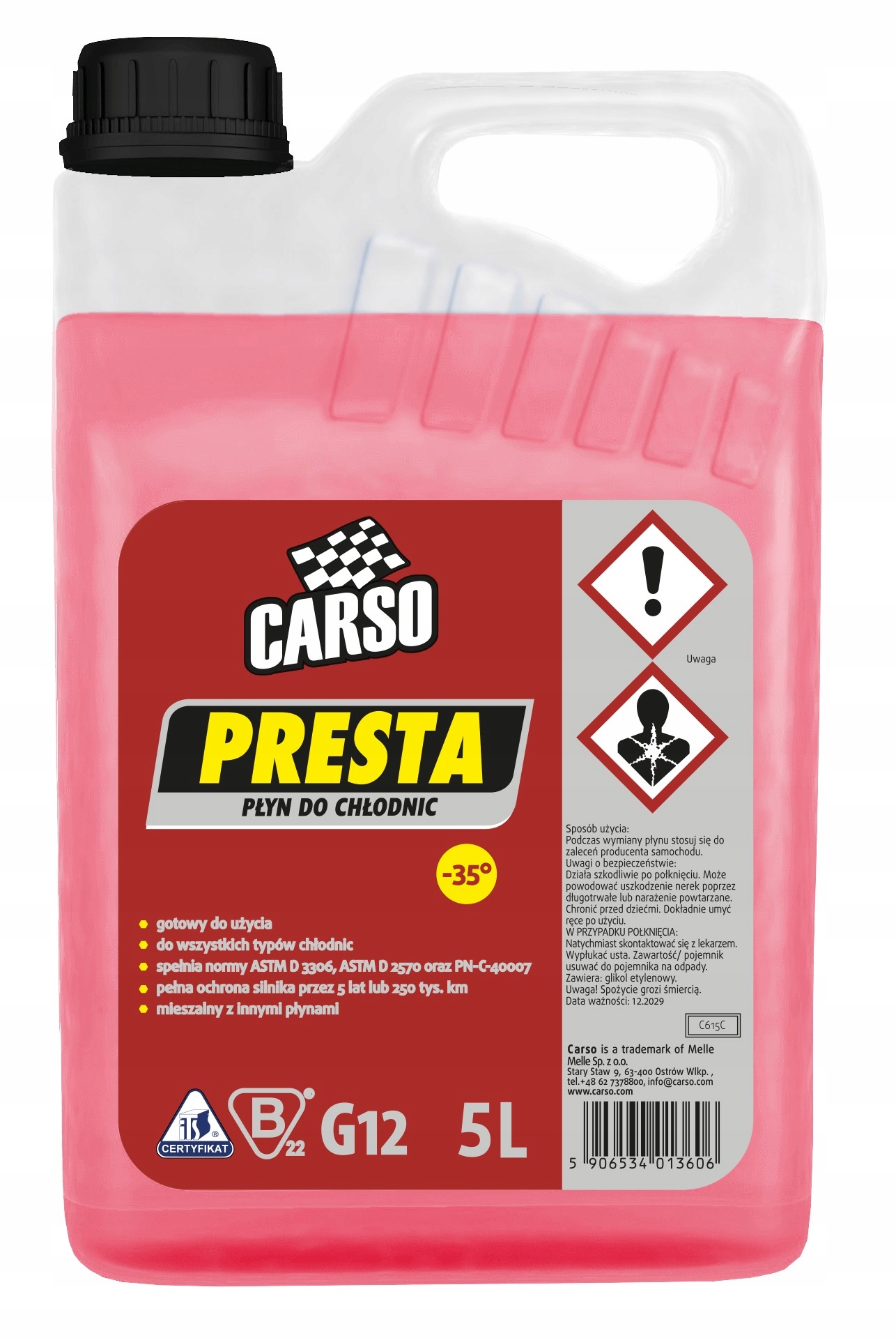 PRESTA -35C CZERWONY 5L K2