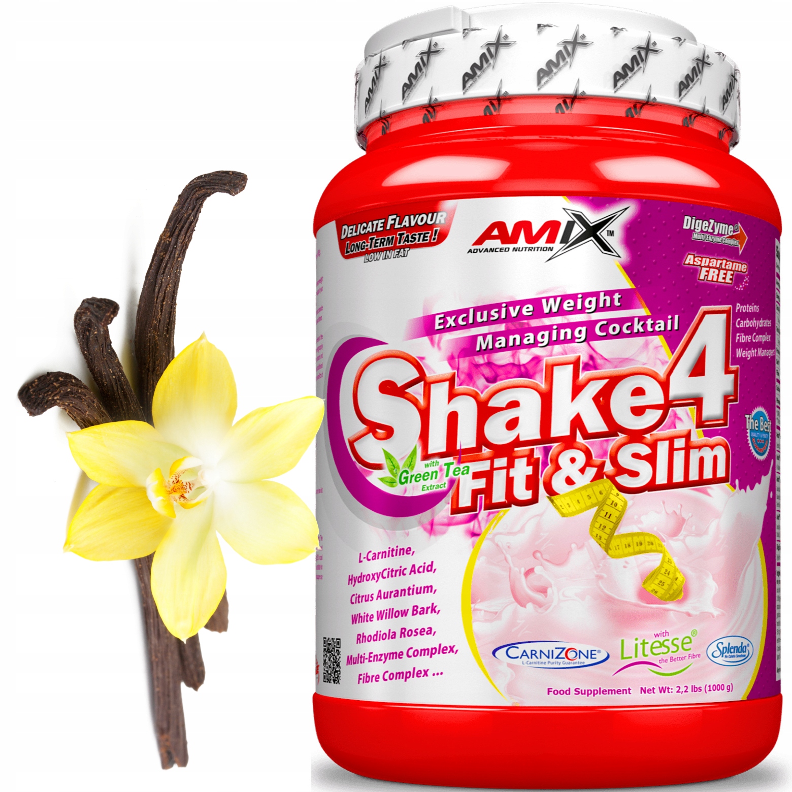 Náhradní jídlo Amix Shake 4 Vanilkový 1 kg