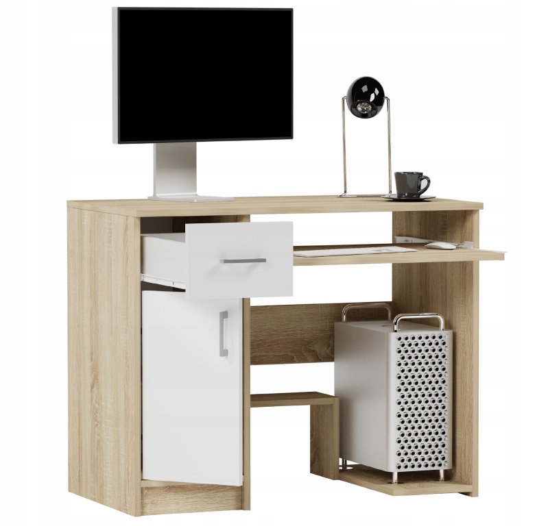 BIURKO KOMPUTEROWE 90 STOLIK LAPTOP SONOMA MIX N10