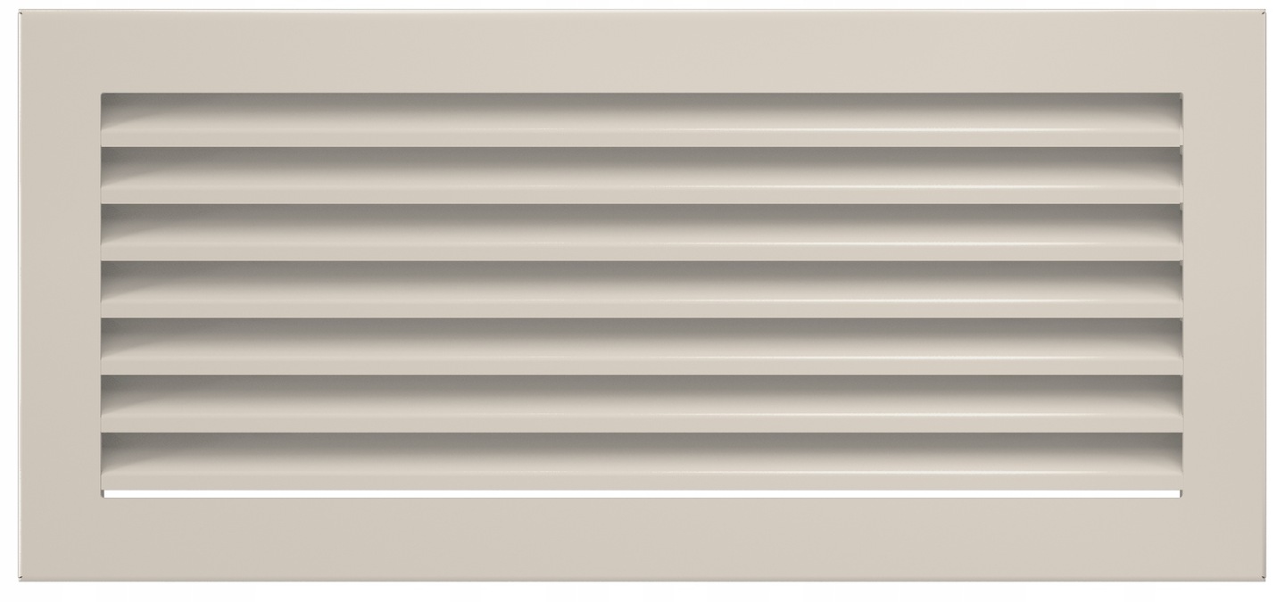 Větrací Krbová Mřížka 17x37 Fresh Krémová Kovová Do Krbu