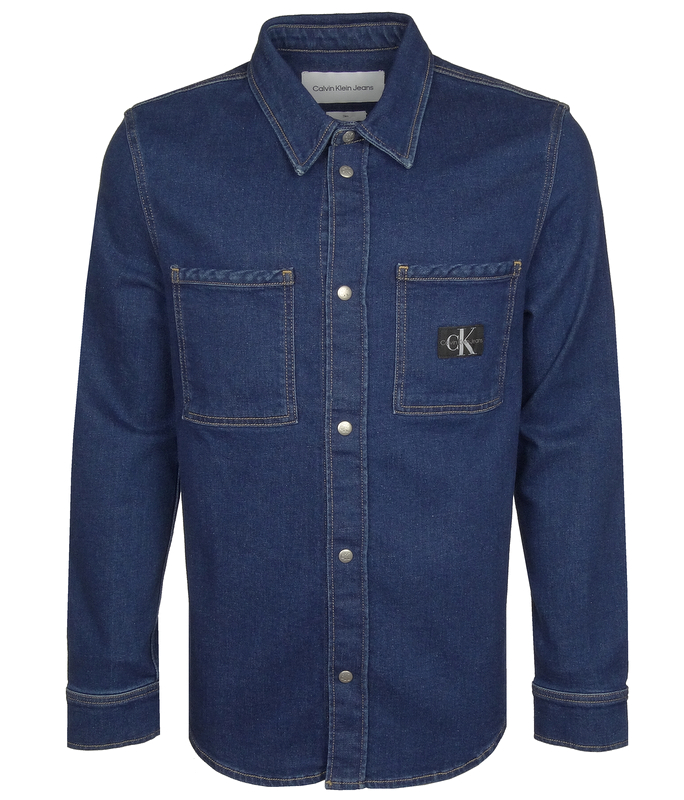 Calvin Klein Jeans pánská džínová košile Slim, tmavě modrá, S