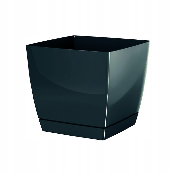 

Doniczka podstawką 15x15x14 DUKP155 połysk Grafit