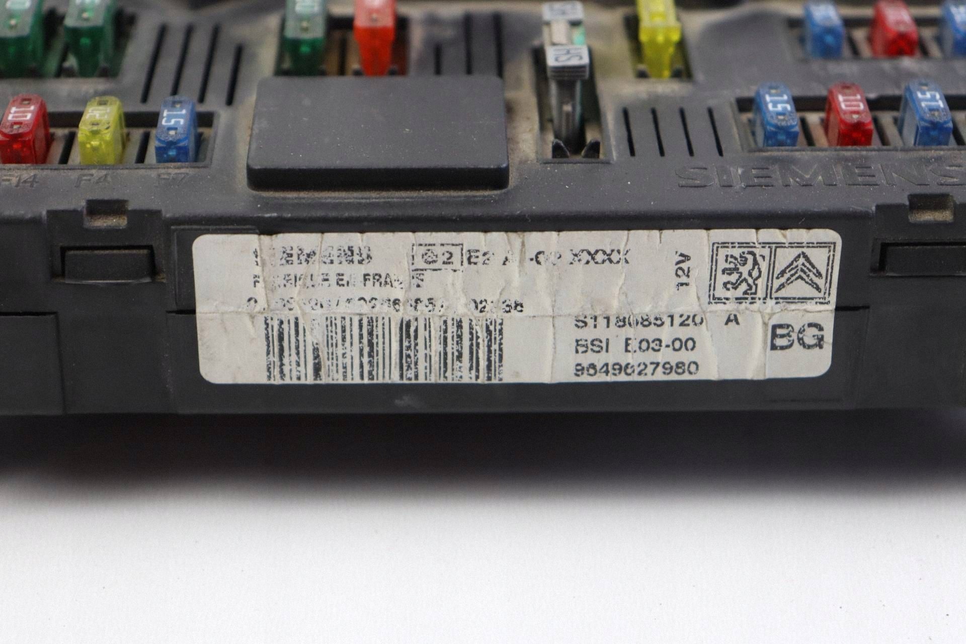 CITROEN PEUGEOT module compartment control unit BSI 9649627980 S118085120A