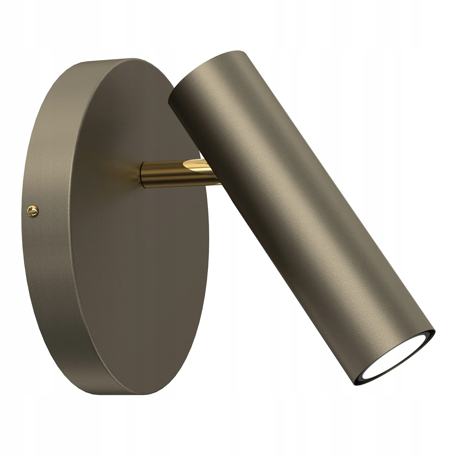 Nástěnná lampa na čtení titanová tuba zlatá nad postel do ložnice Luminex