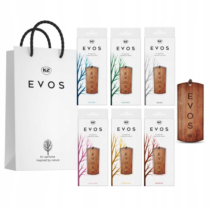 K2 Evos Zestaw 6 x Zawieszka perfumy do samochodu