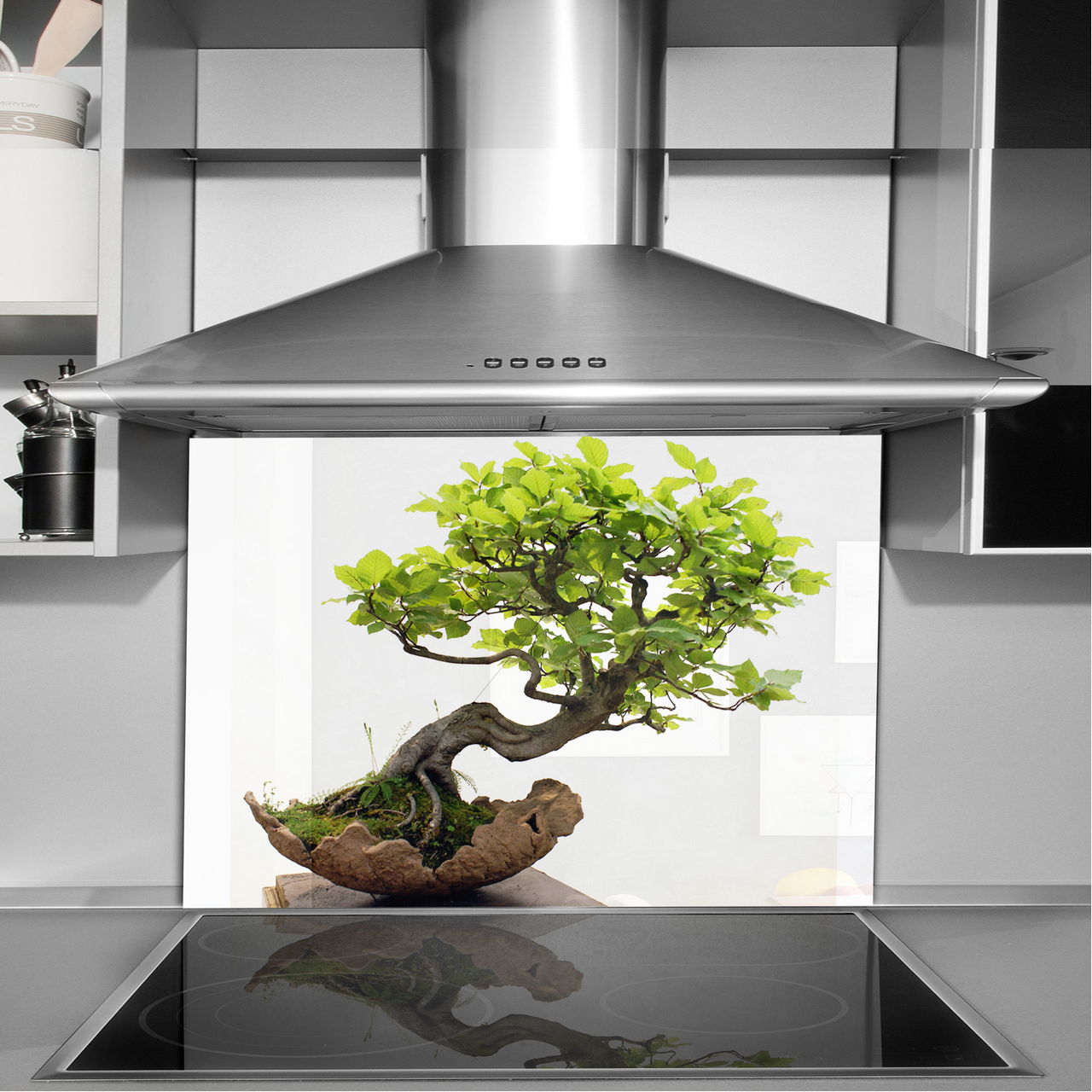 płytki ścienne hartowane kuchnia 90x65 drzewo Wykończenie błyszczące