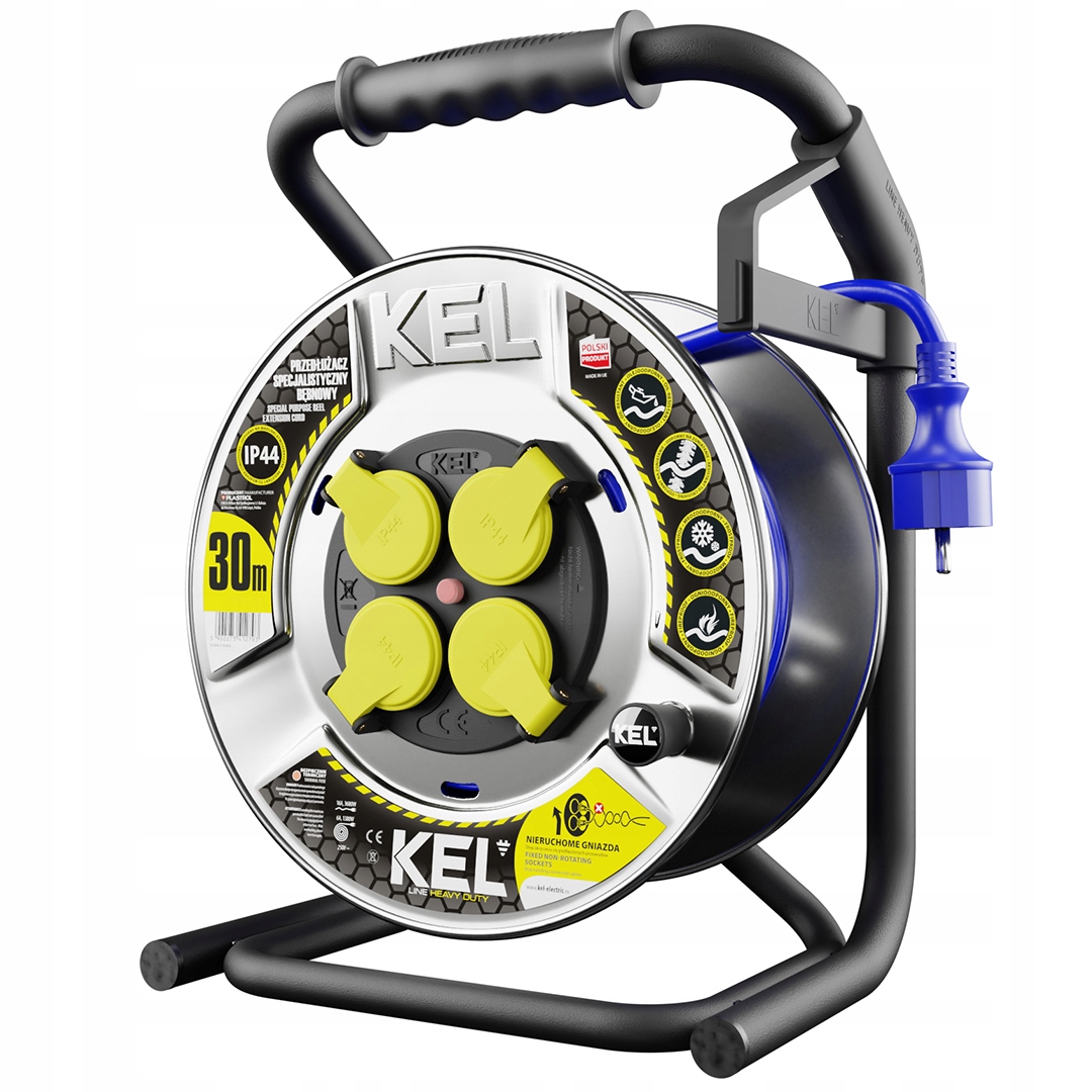 Predlžovací Kábel bubnový 30 m 3x1,5 mm H07BQ Kel W-99263