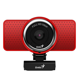 Genius ECam 8000 kamera web Full Hd, czerwona 1920x1080, Usb 2.0