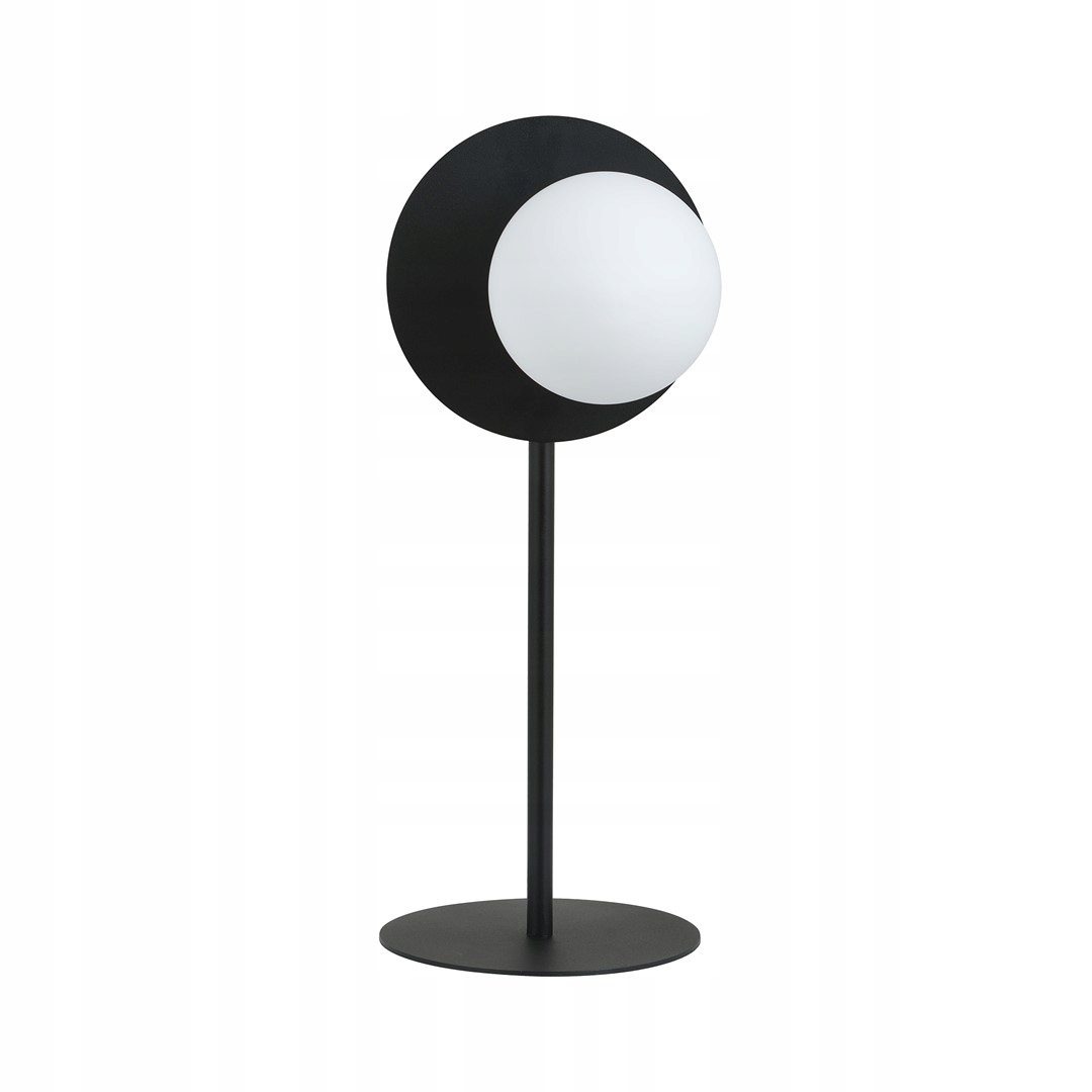 Nočná lampa čierna Nicea sklenená lampa biela 1xE14 Dekoratívna lampa