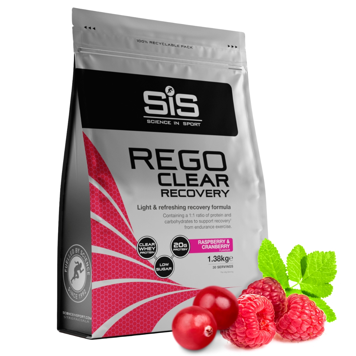 Sis Rego Clear Recovery 1380g Regenerační Nápoj| Malina Brusinky