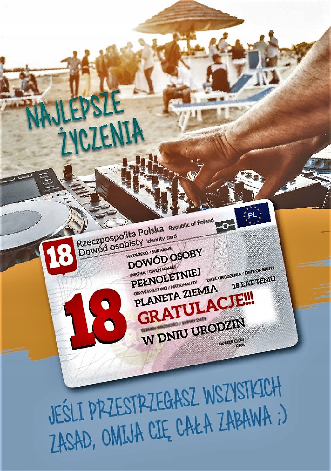 

Śmieszna kartka na 18 Kobiety i Mężczyzny
