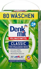 Denkmit Prášek Odstraňující skvrny Antišedý efekt bílé prádlo 5,2 kg