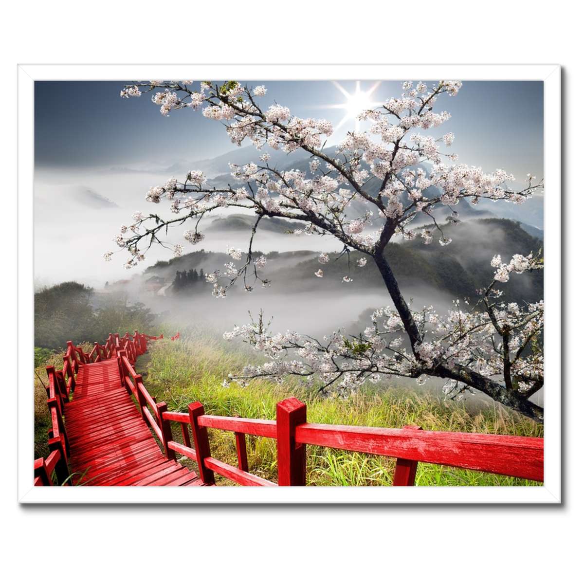 Plakáty v rámu 50x40 Červený most v Japonsku