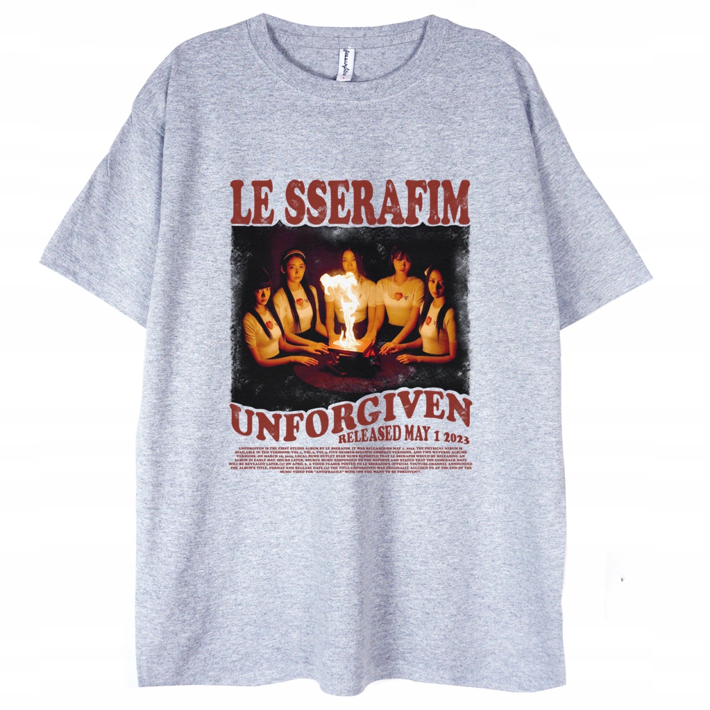 

T-shirt Le Sserafim zespół Unforgiven koszulka S