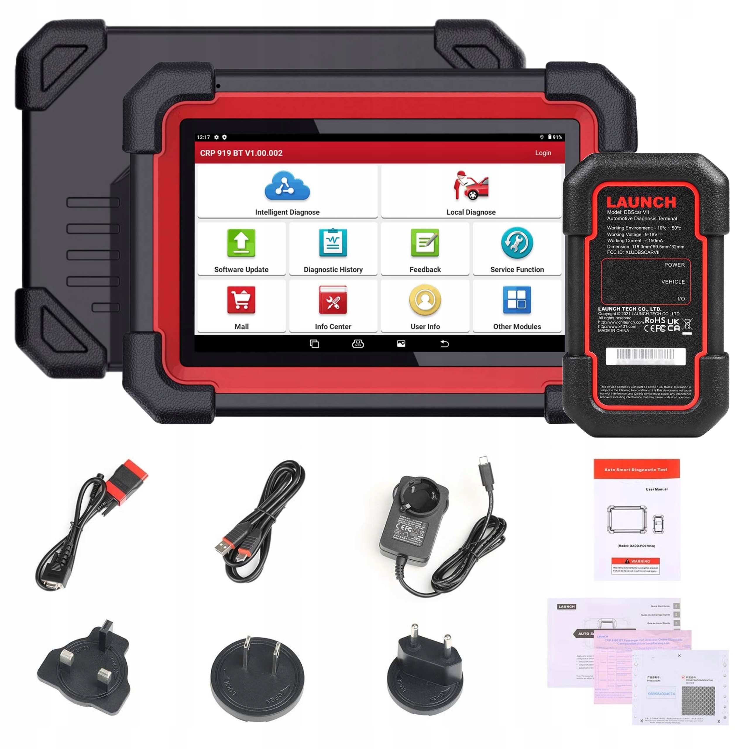 Tester Diagnostyczny Launch X431 CRP919E BT Komputer Interfejs OBD Osobowe