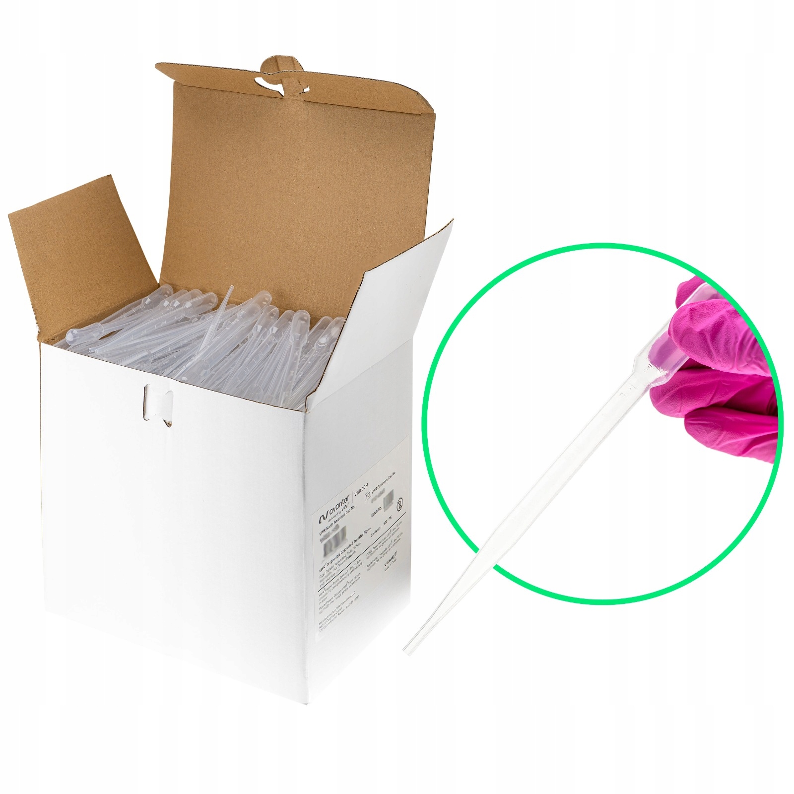 Pipeta Pasteura pipetka plastikowa Pe 2 ml z podziałką karton 500 szt.