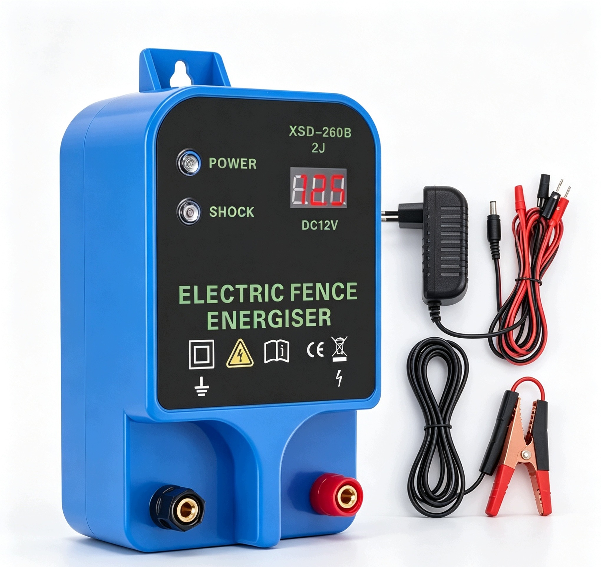 Elektrizátor pastuch 12V/230V, sada elektrického plotu