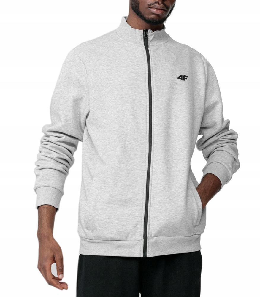 Polar Męski 4F Bluza Polarowa Ciepła Sportowa Szara r. M