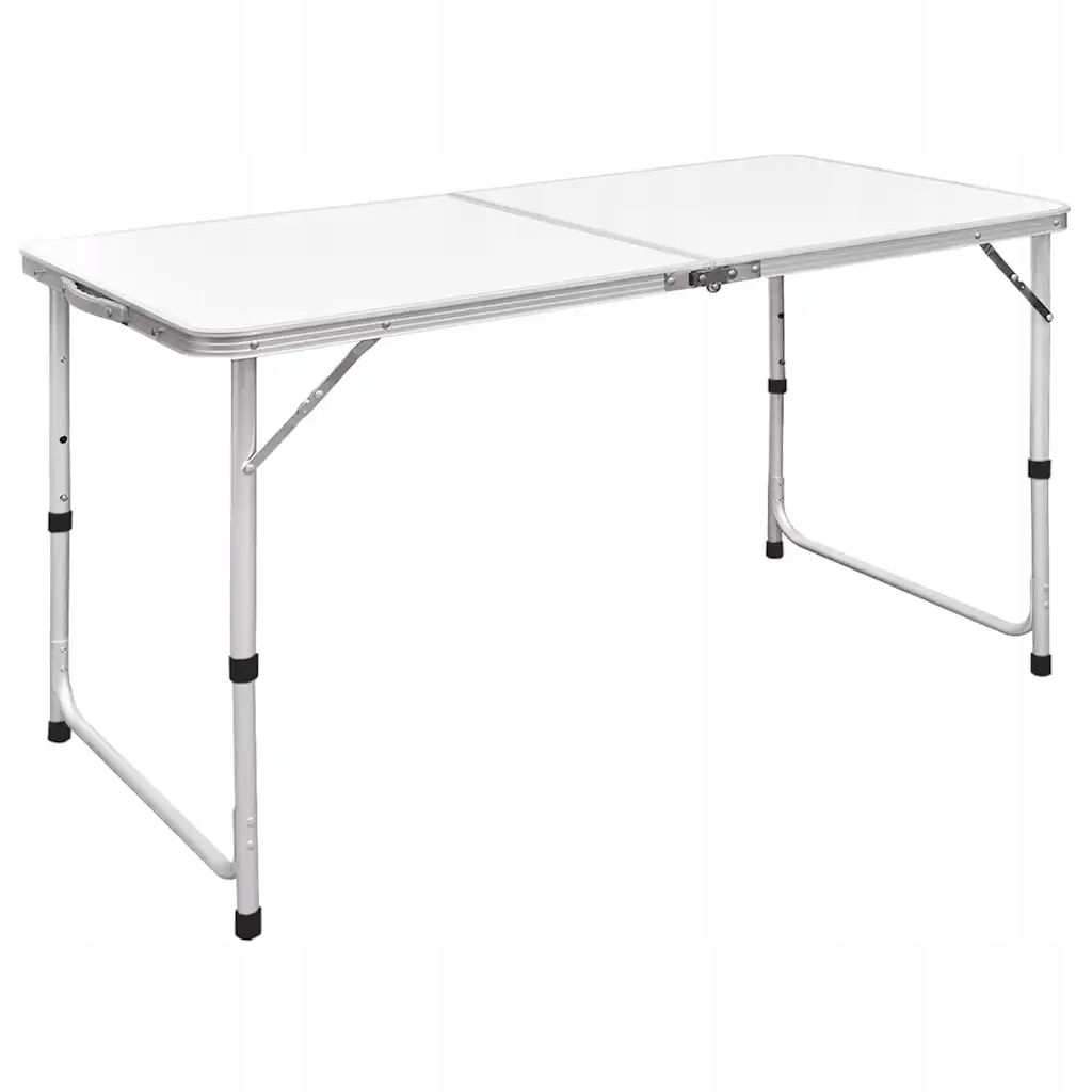 vidaXL Skládací kempingový stůl nastavitelná výška hliník 120 x 60 cm
