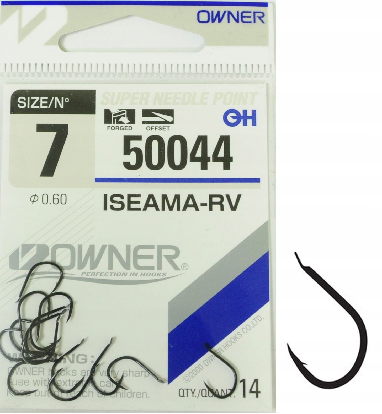 Nr 7 Haczyki Owner Iseama Rv 50044 Bardzo Ostre