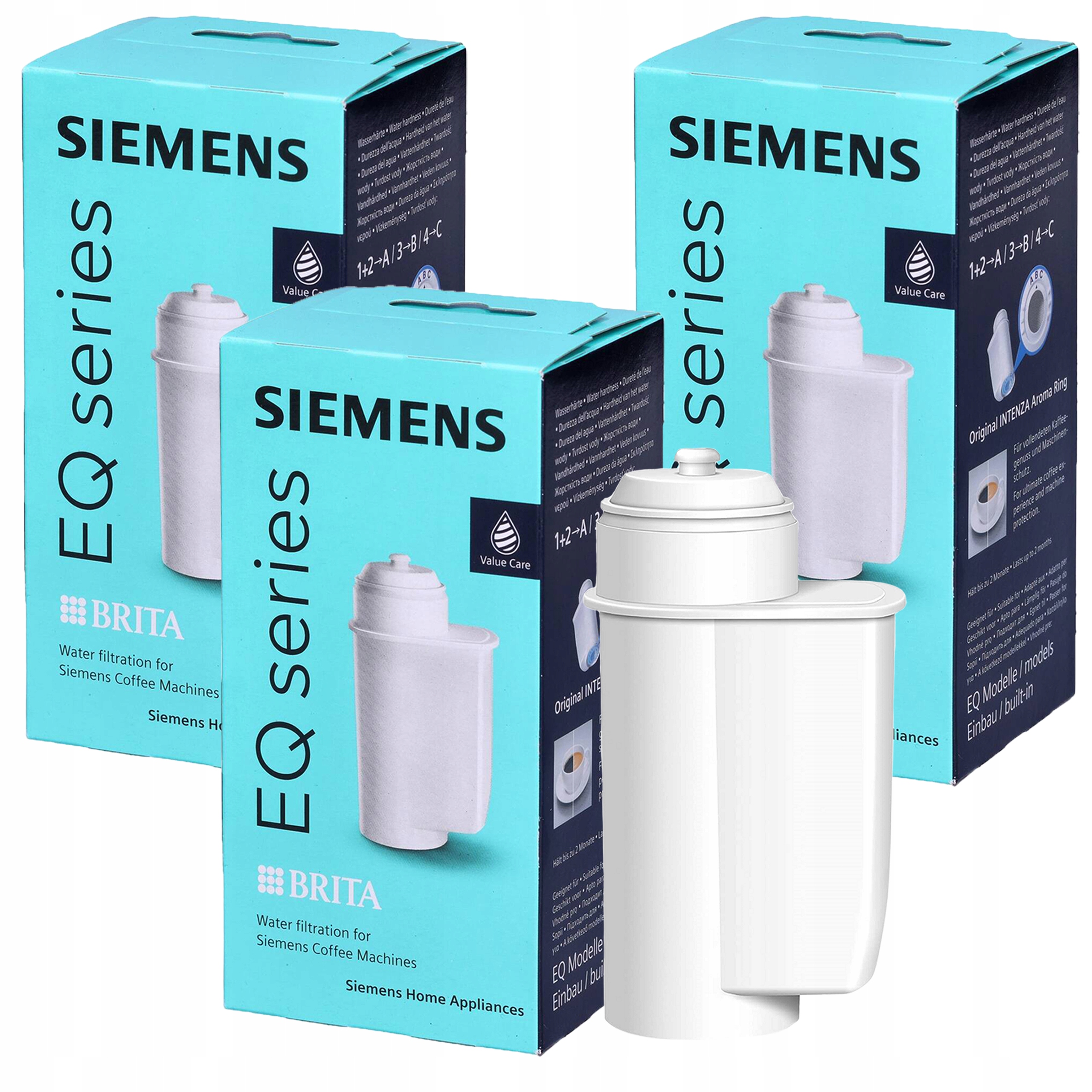 3x Filtr do kávovaru Siemens EQ6 Plus S500 S300 EQ5 EQ7 EQ3 EQ8 TE651209RW