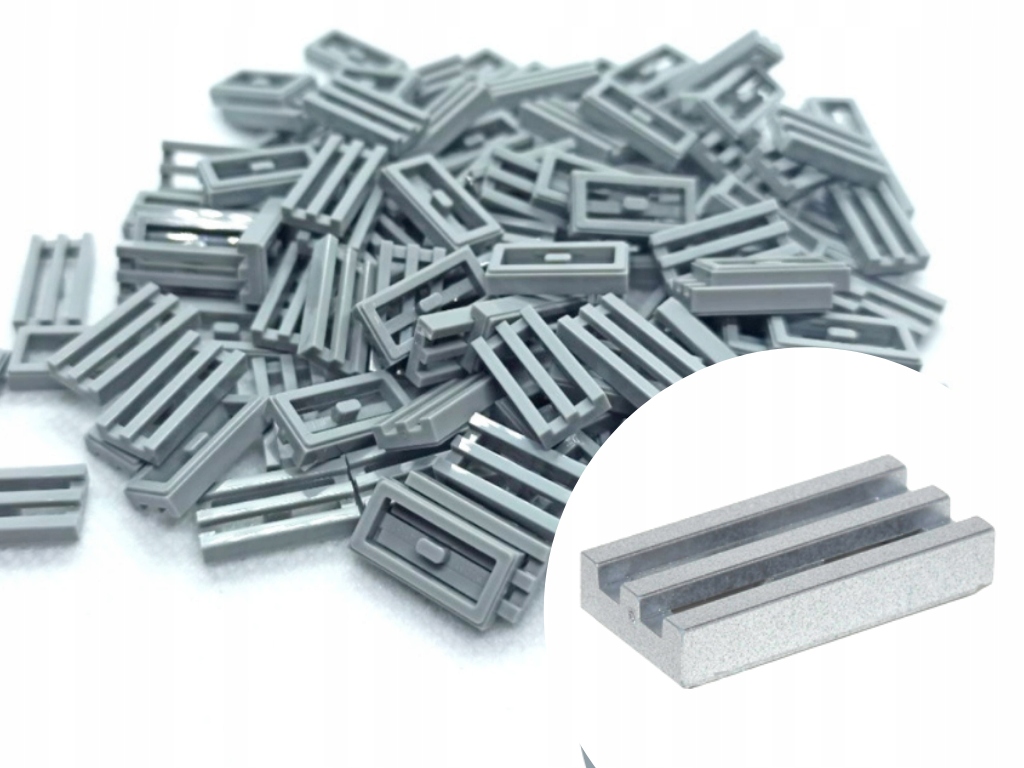 

Lego 2412b Płytka Kratka 1x2 Lb Gray Szary 50 szt