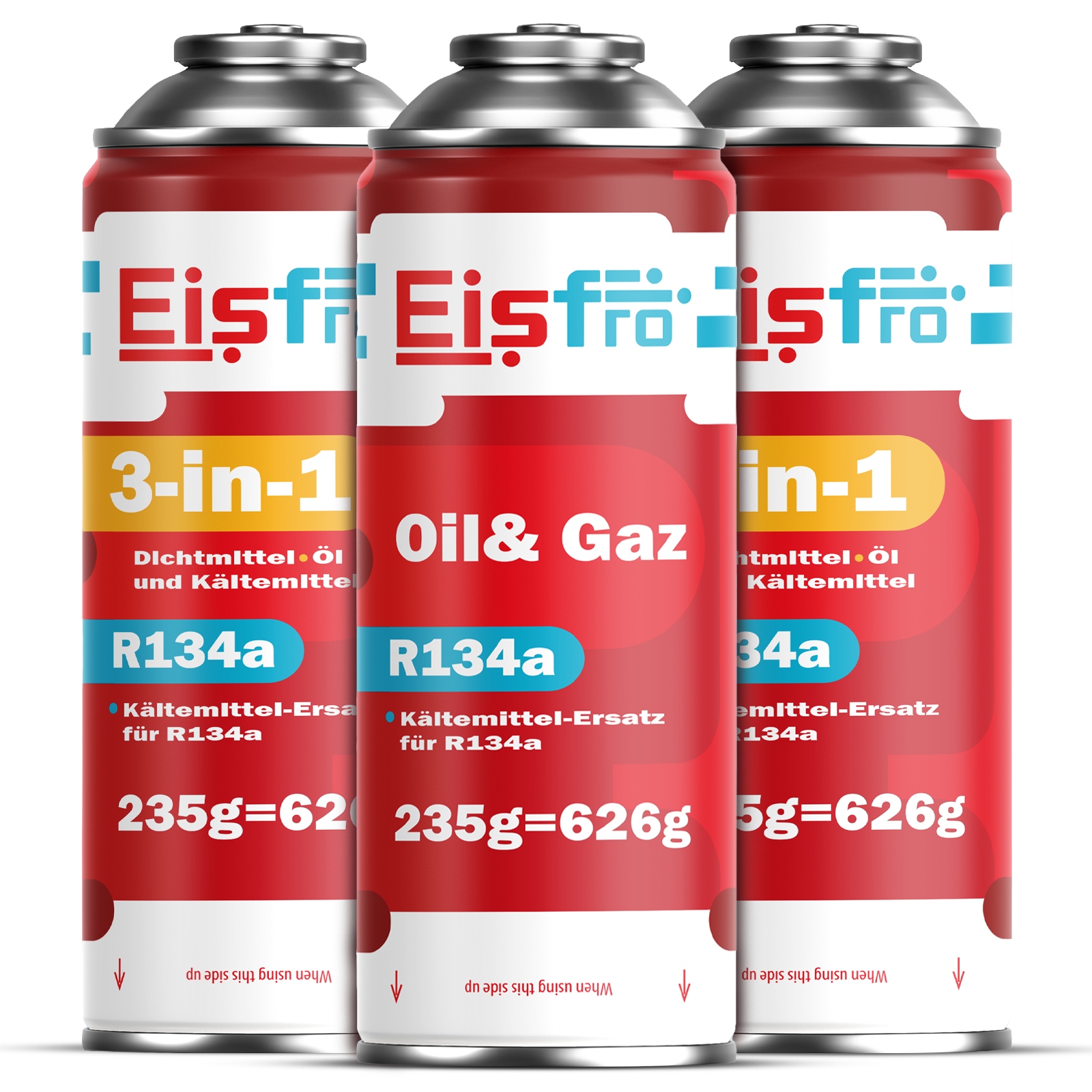 3x Gaz Pro Klimatizace R134a chladivo 2v1 3v1 705g Těsnící Kroužek