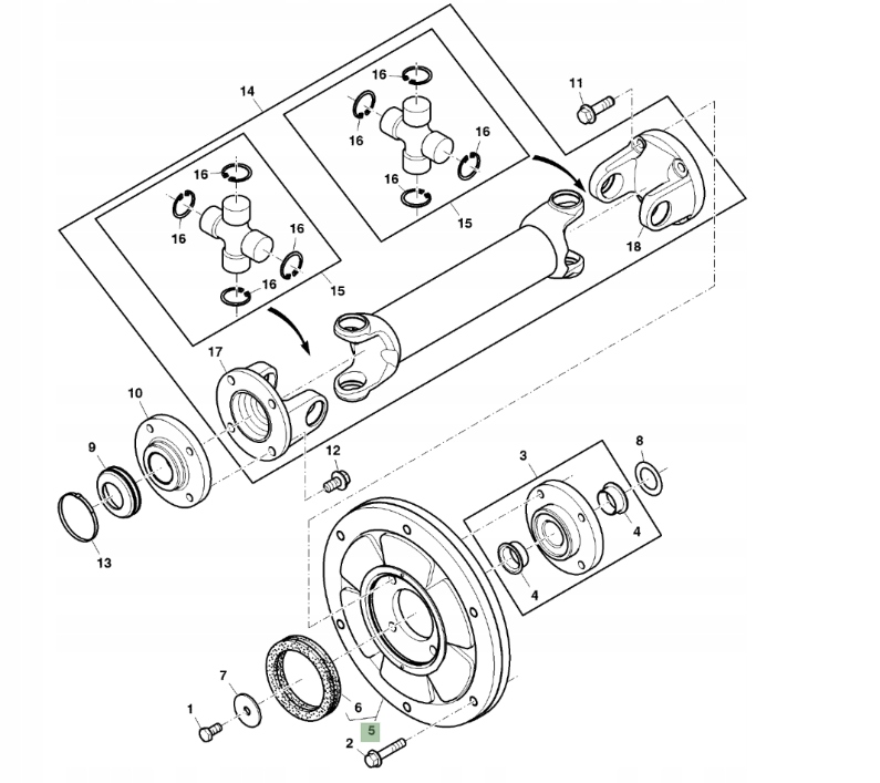 Tłumik drgań John Deere AL174123 Producent części John Deere