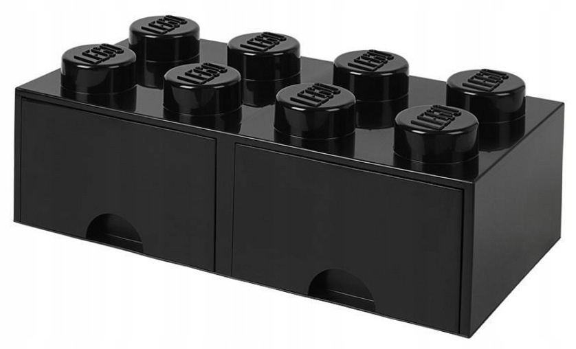 Lego(r) pojemnik klocek z szufladami ósemka czarny