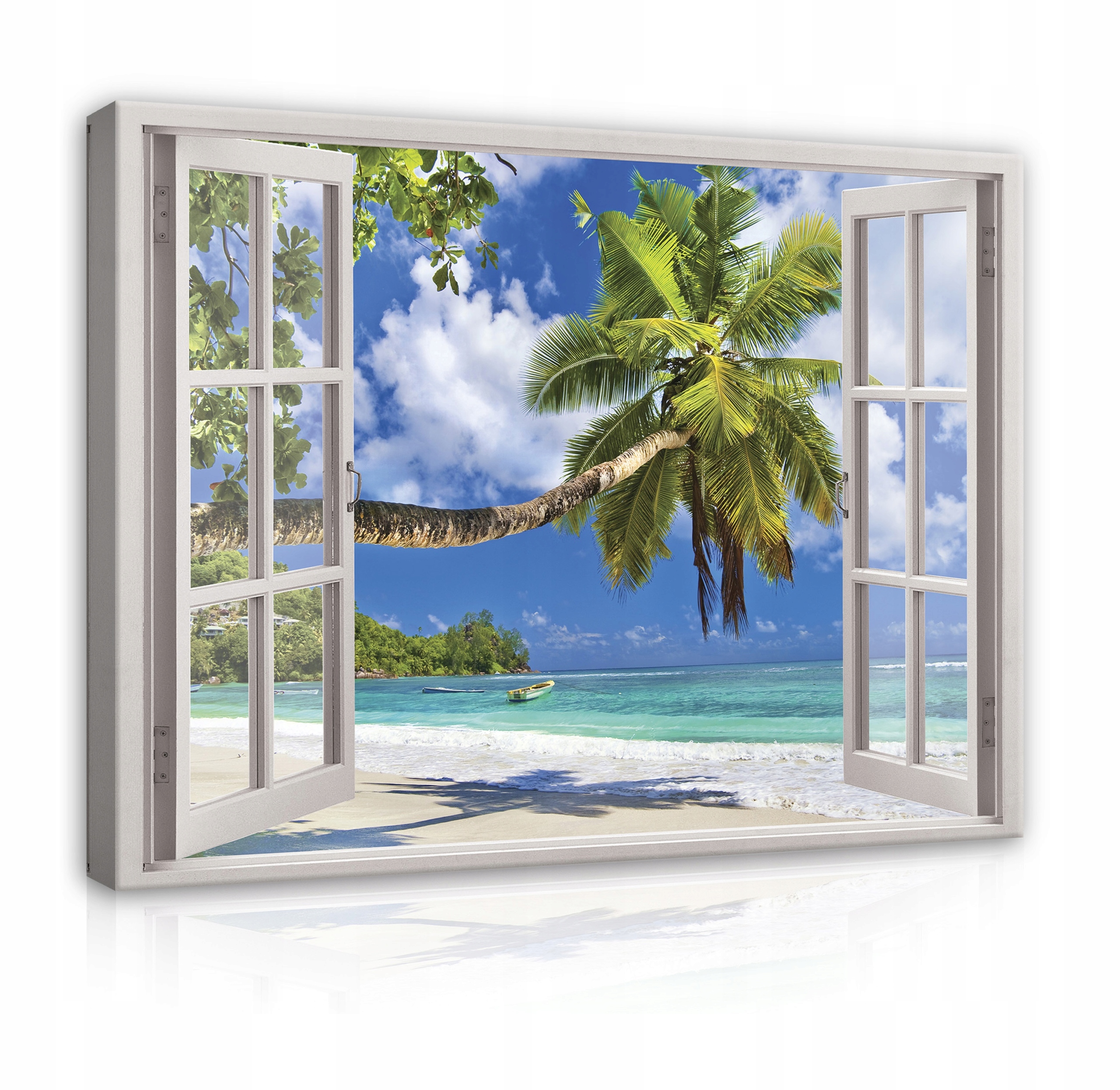 

Obraz Okno 3D Plaża Do Sypialni Na Ścianę 80x60