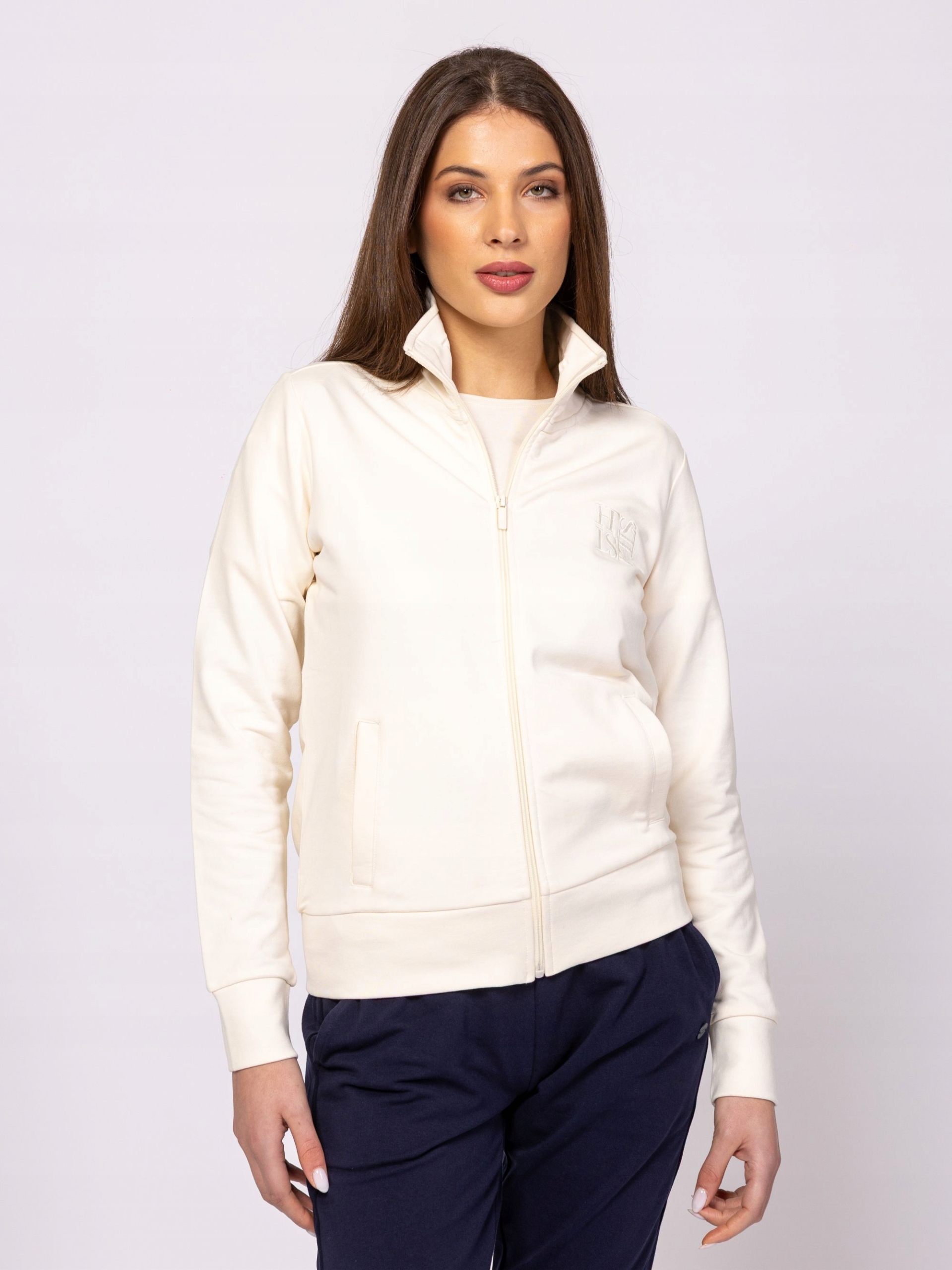 Heavy Tools Dámská Dresová Pohodlná Rozepínací Mikina Tarina Bílá Ecru S