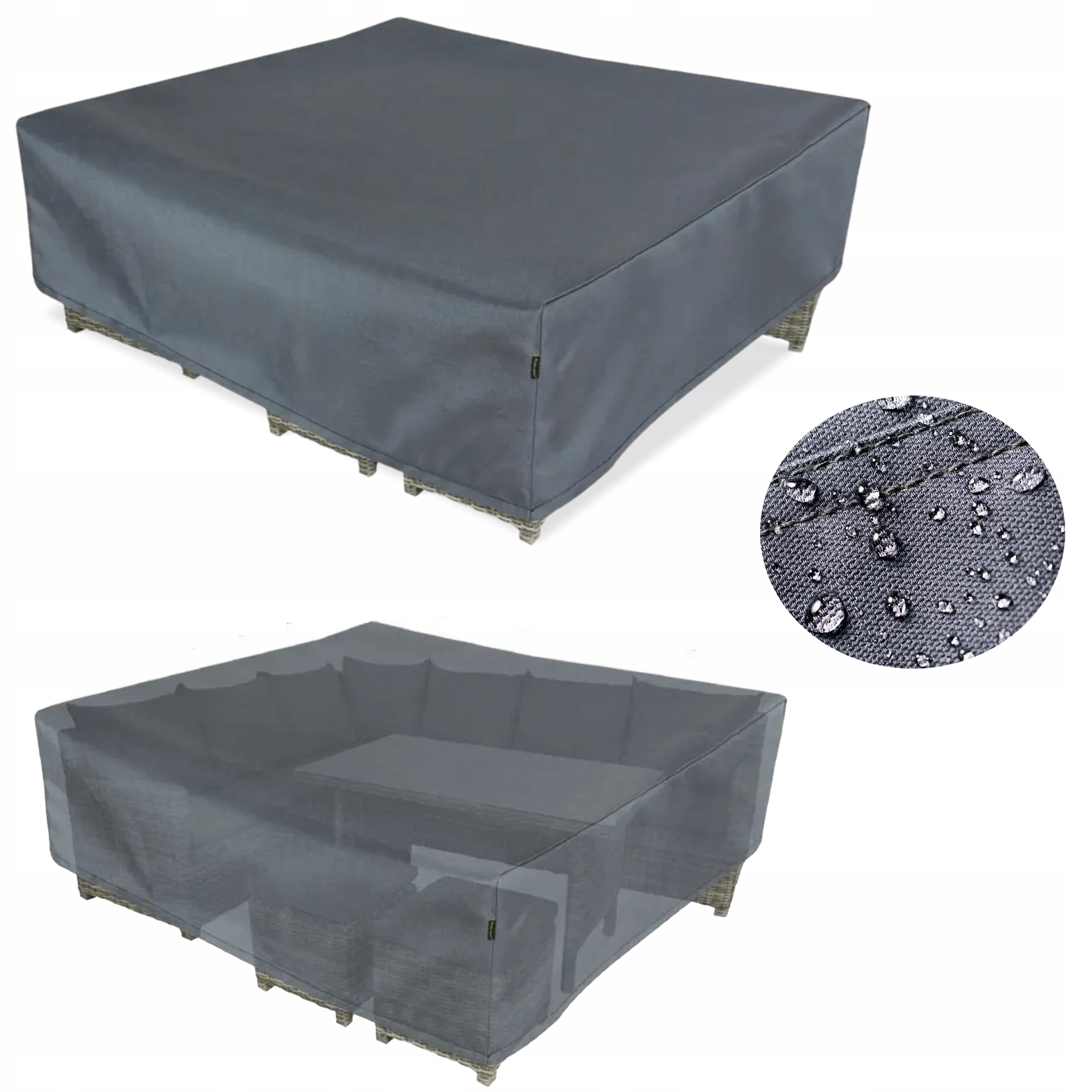 Pokrowiec na Meble Ogrodowe Wodoodporny 270x210x70cm Wytrzymały Ochronny