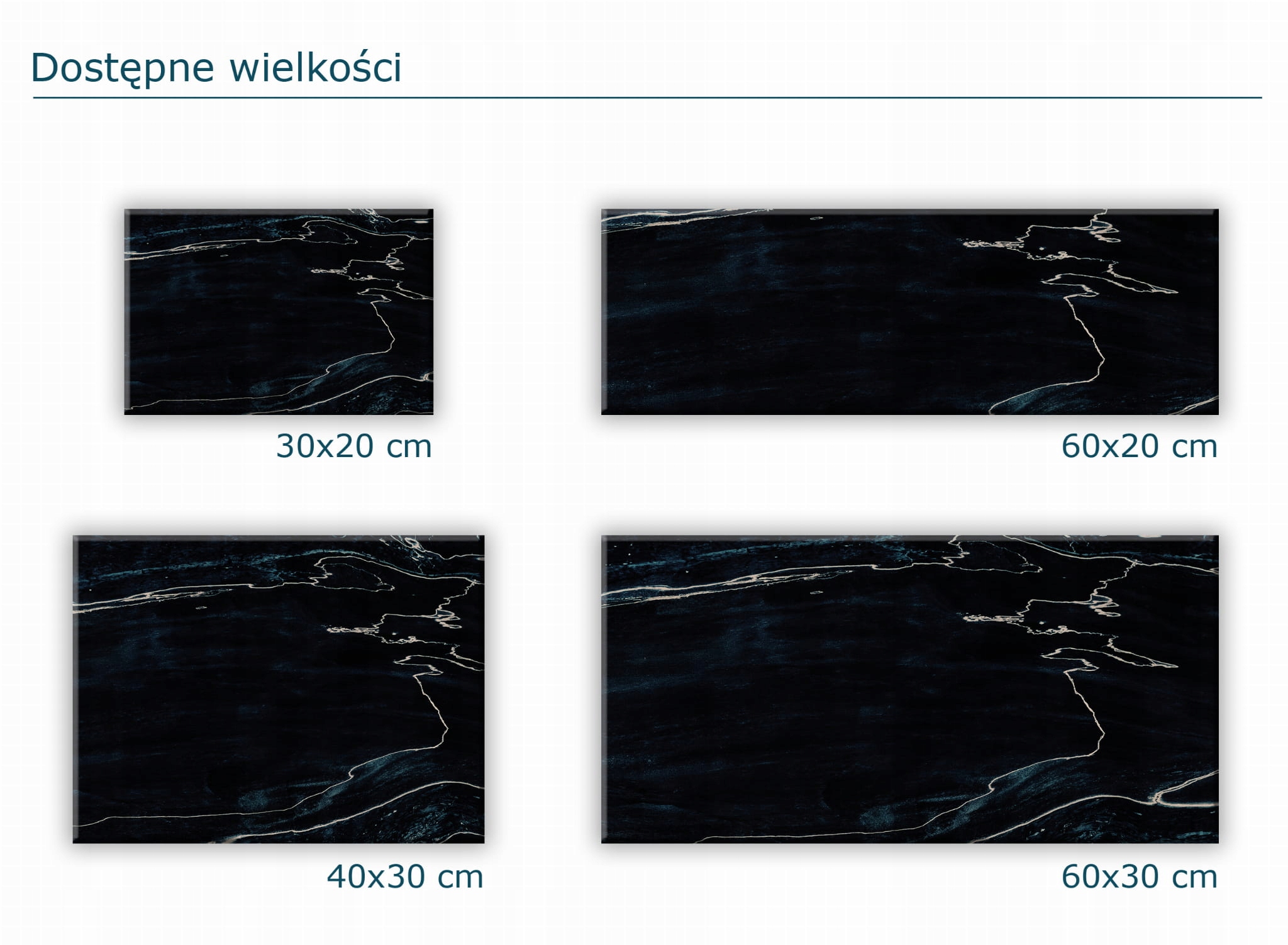 SZKLANA PODSTAWKA POD ZNICZE 60x20cm Marmur 36c Długość (cm) 60