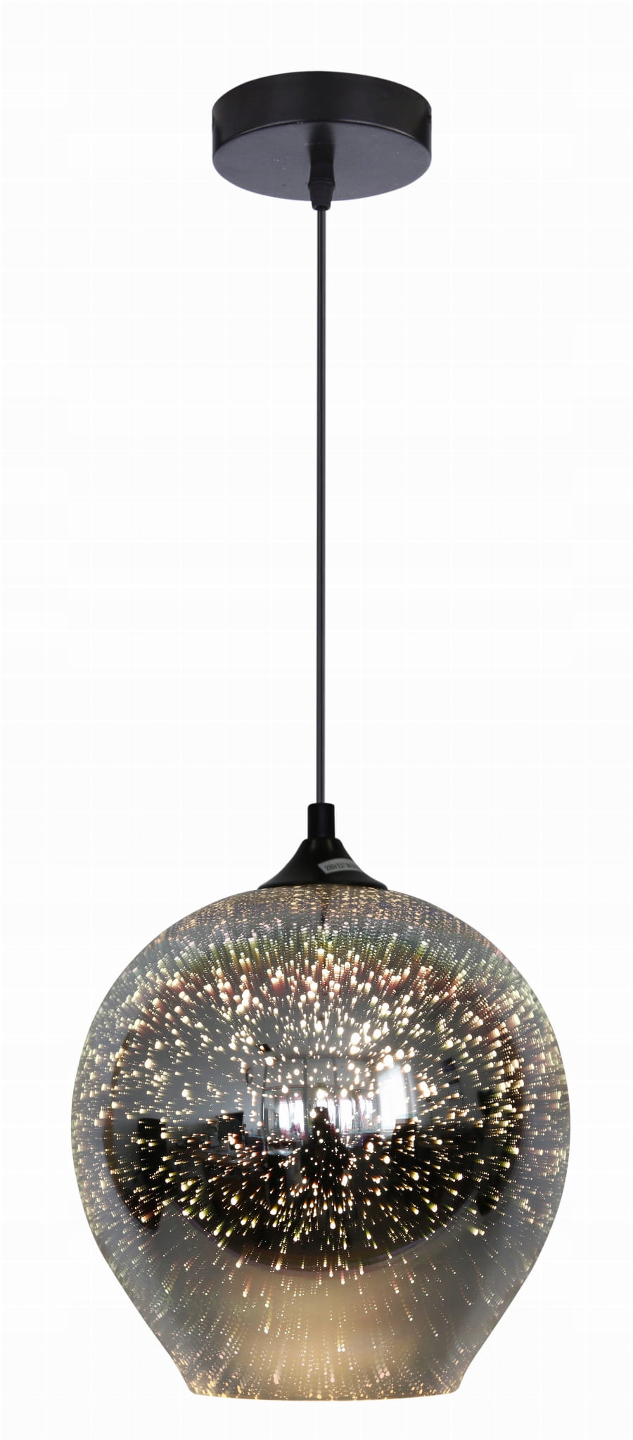 Candellux závesná lampa Galactic čierna E27 sklo 1x60W