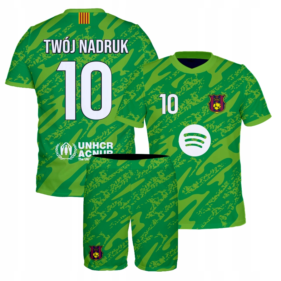 Fotbalové oblečení Barcelona Zelená Vlastní Potisk velikost S-160