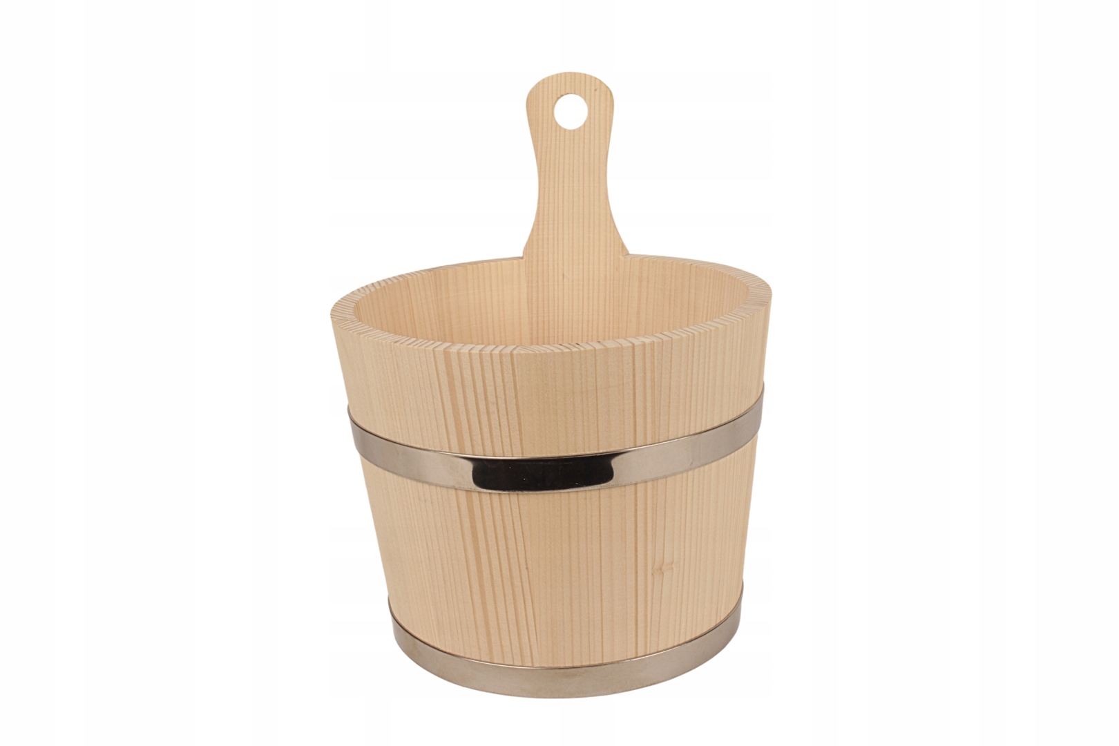 WIADERKO DREWNIANE CEBRZYK DO SAUNY OGRODU UNIWERSALNE Z RĄCZKĄ Producent Woodcarver