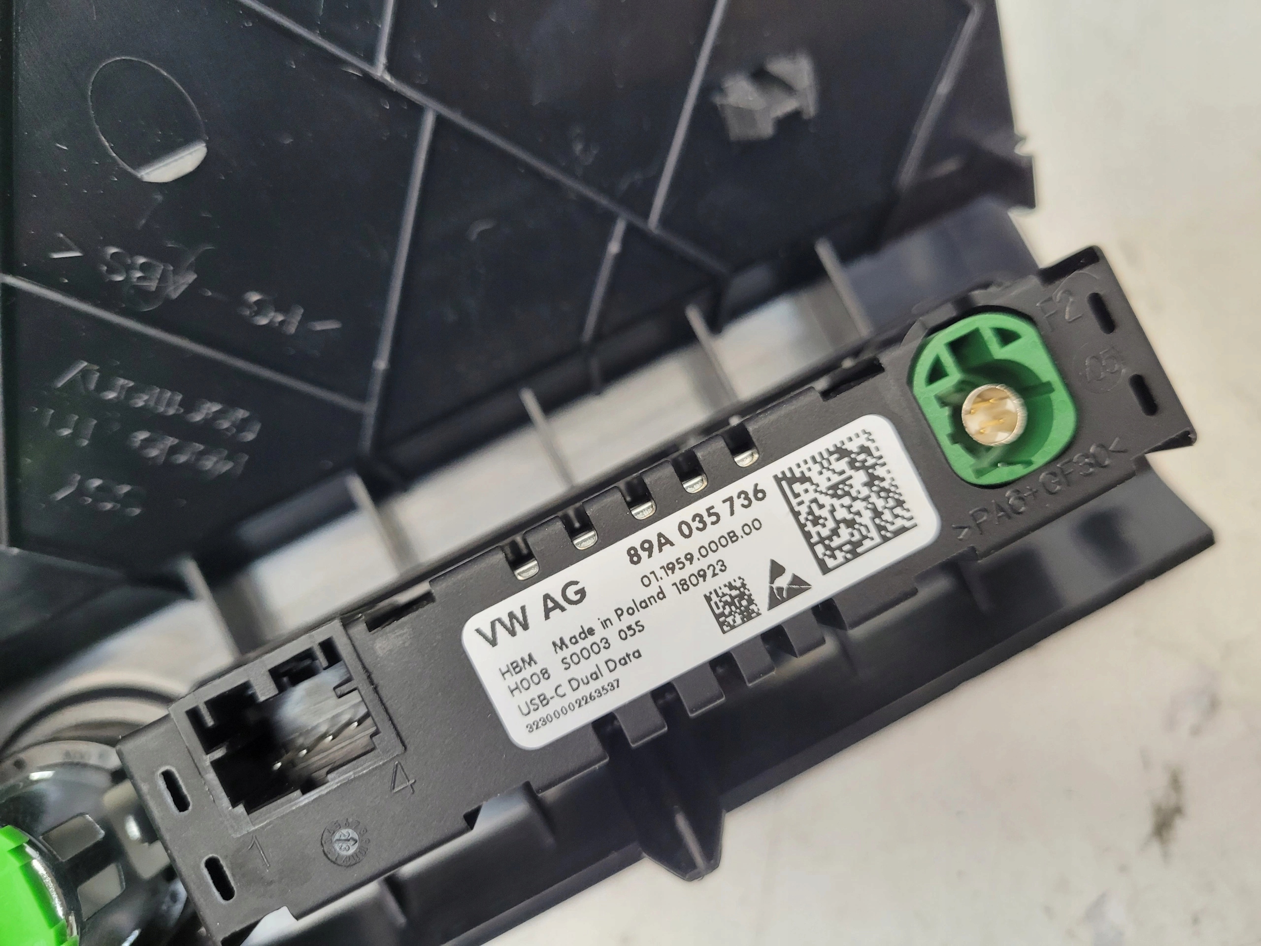 adapter, stecker PORT USB TYP C AUDI Q4 E-TRON Q3 89A035736 89A864131