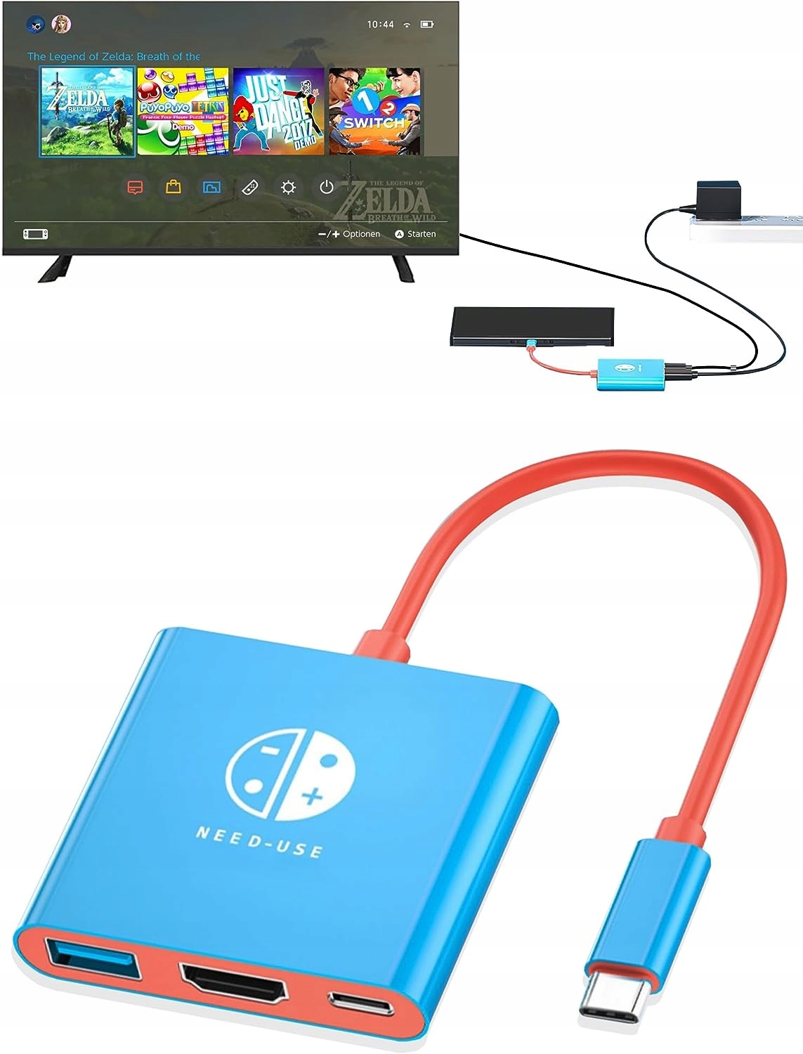 Stacja dokująca konwerter USB-HDMI Nintendo Switch