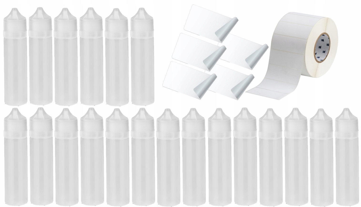 

Butelka Butelki Plastikowe 60ML 100SZT Etykiety