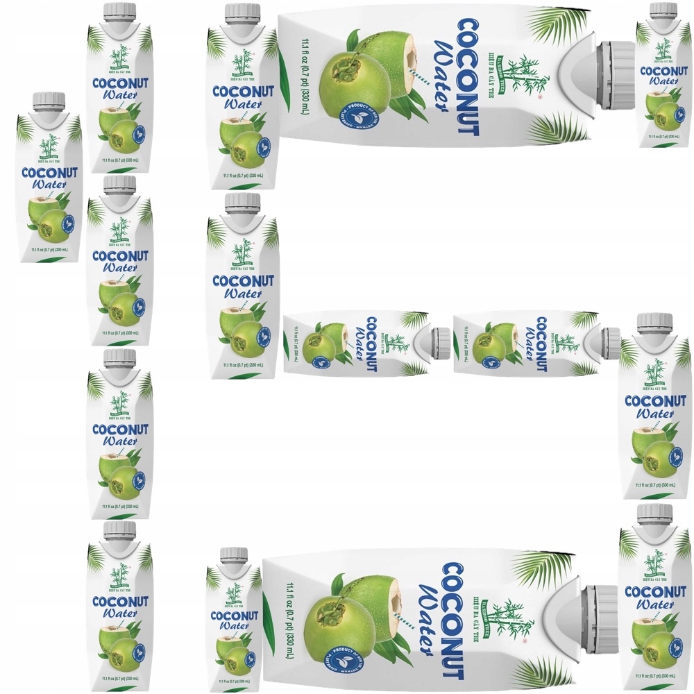 15 x Zdravá Kokosová voda s kokosem Přírodní hydratace 330 ml Bamboo Tree