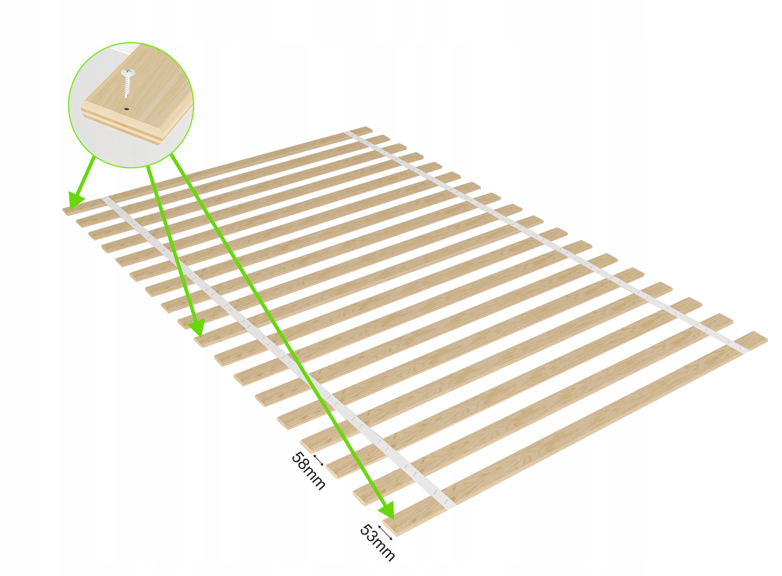 Stelaż, wkład łóżka pod materac 140x200 Rozmiar (cm) 140x200