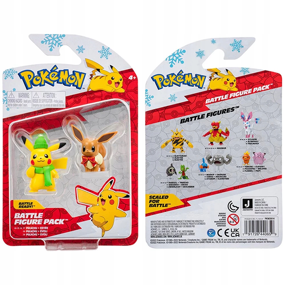 

Pikachu Eevee 2Pak Świąteczna Figurka Pokemon