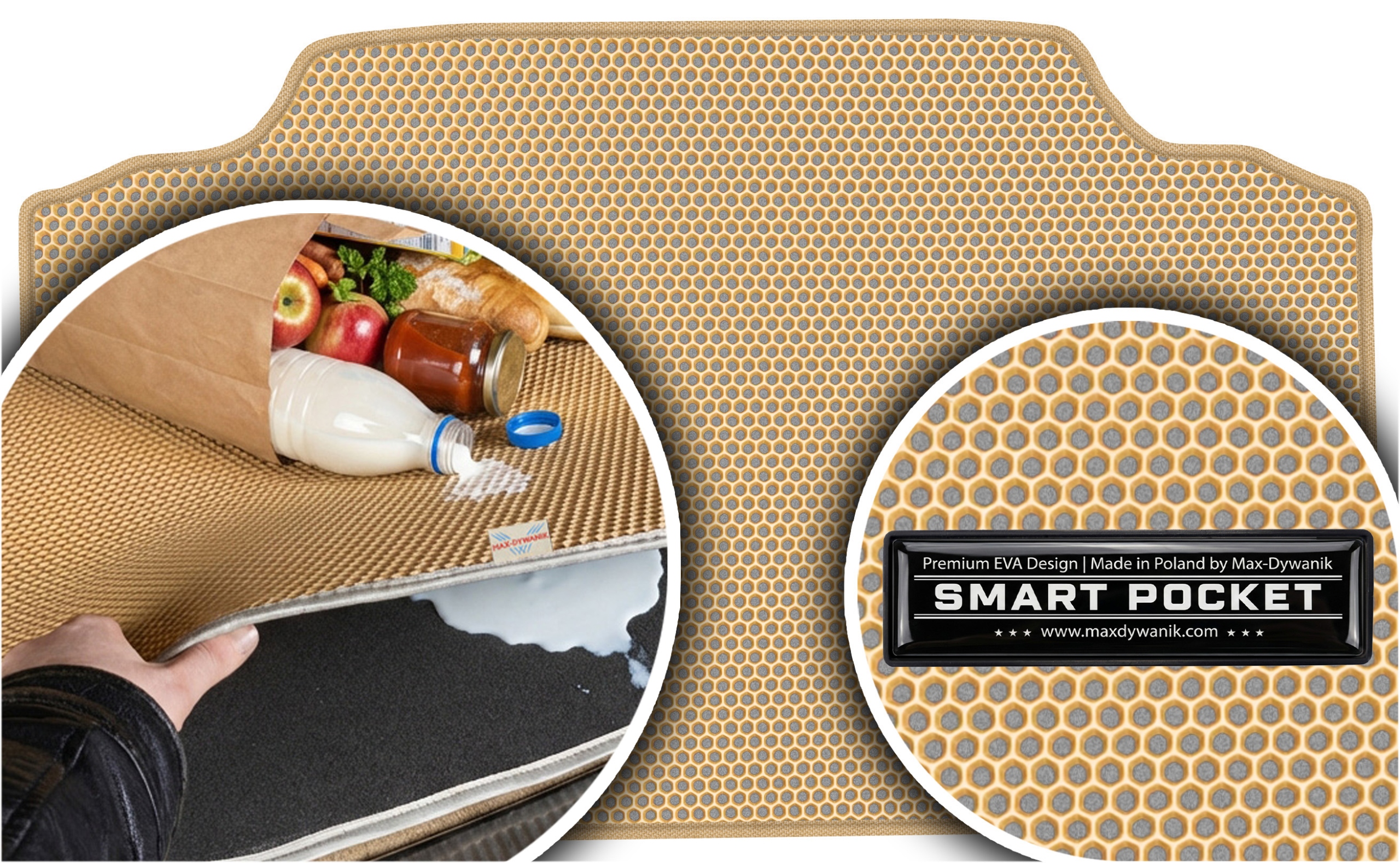 Mercedes Sl Coupe 2005-2011 Vložka do kufru Eva Smart Pocket Béžová