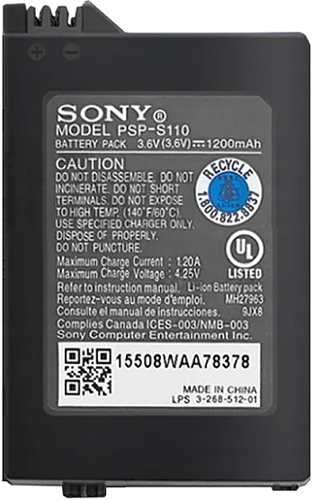 NOWA BATERIA AKUMULATOR SONY ORYGINAŁ 1200 mAh !! Kod producenta PSP-S110