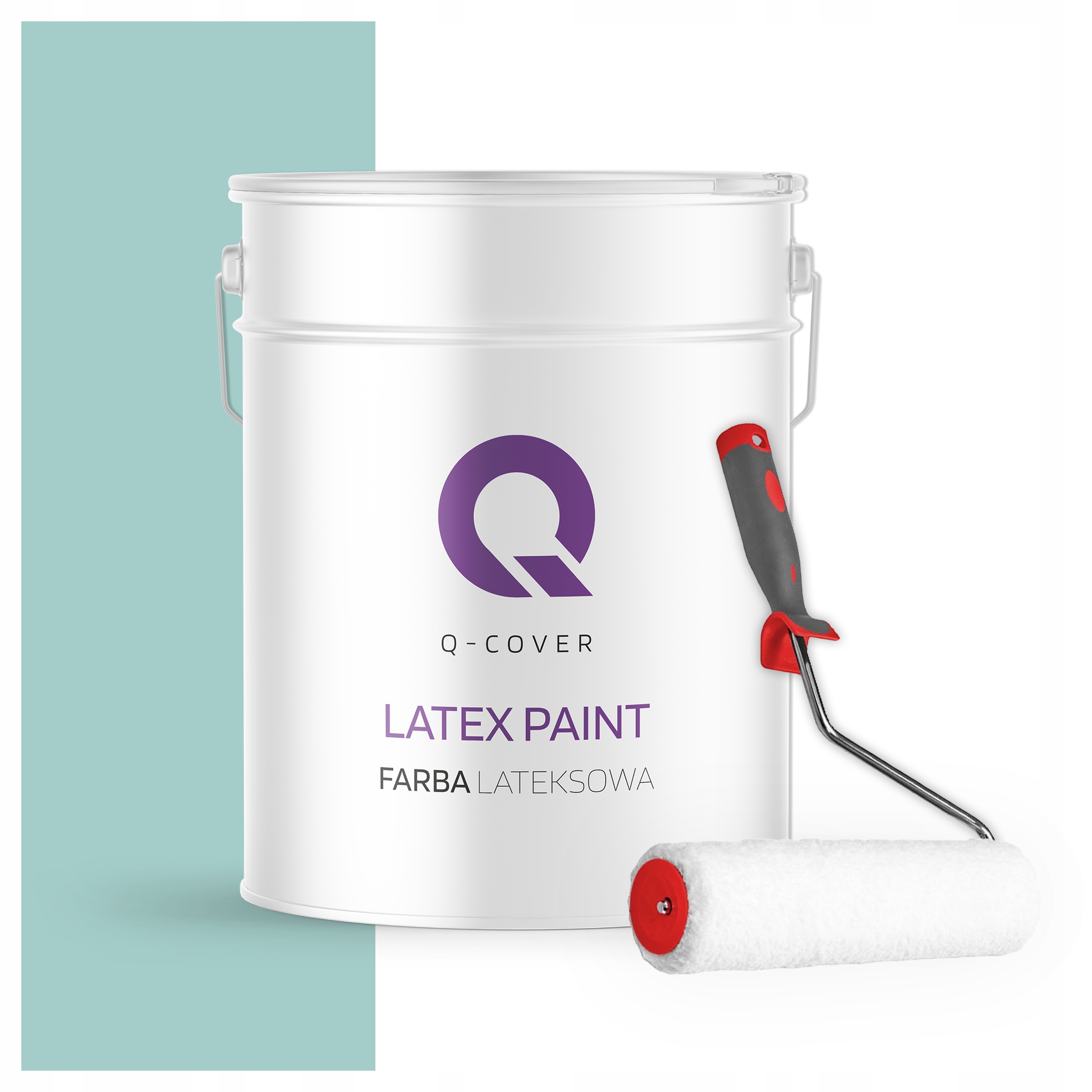 Latexová farba na steny stropov Hlboký mat 10L Mätová H1553 valček