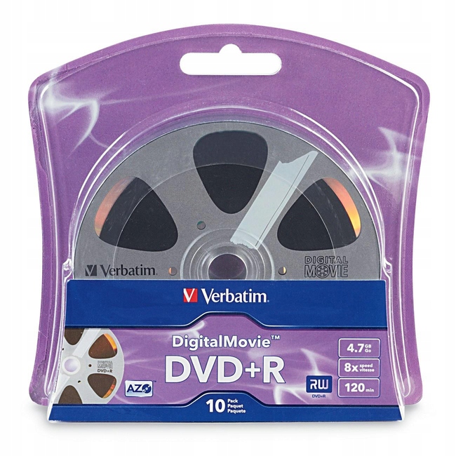 

Płyty Verbatim Dvd+r 4,7GB x8 Digital Movie 10 szt