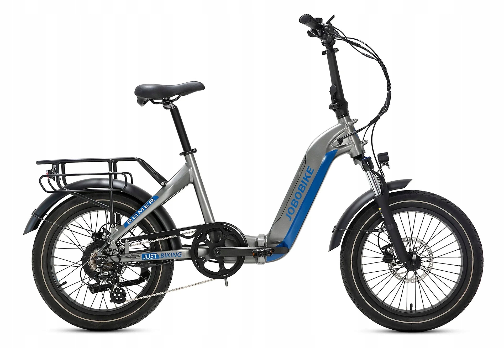 Rower elektryczny Jobobike Romer (20'') Blue Grey 15Ah