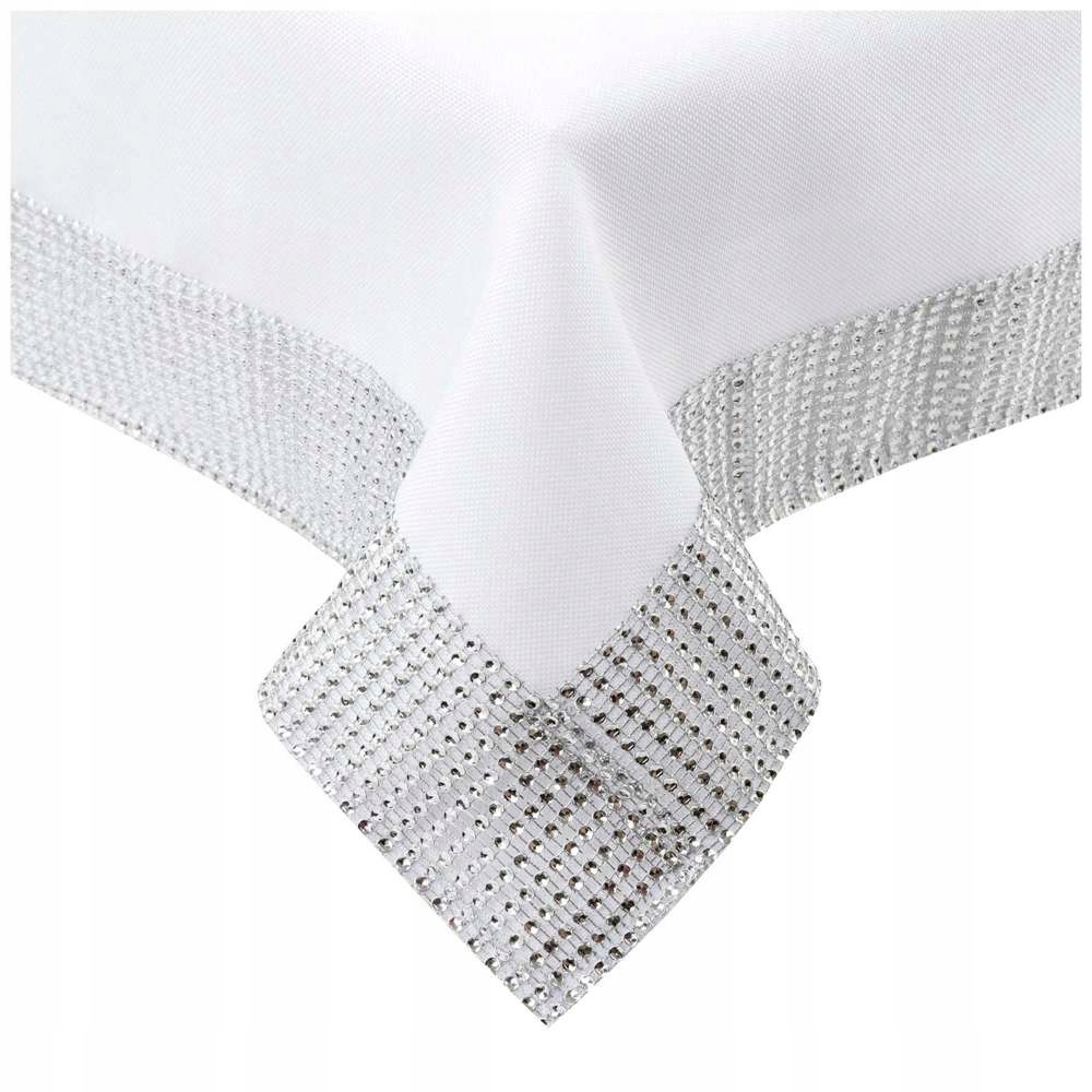 

Obrus plamoodporny 100x200 cyrkonie Diament Biały